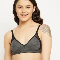 Clovia Grey Non Wired Non Padded Full Coverage Bra-16