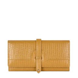 Bagsy Malone Yellow Textured Wallet for Women-46