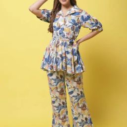 Claura Blue Printed Top Pyjama Set-picture-38