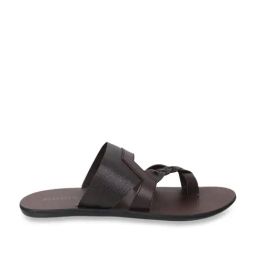 Mochi Men's Brown Toe Ring Sandals-image-44