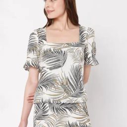 Vero Moda Beige Printed A-Line Dress-image-41