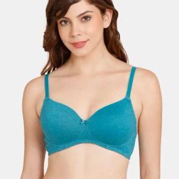 Rosaline by Zivame Blue Wireless T-Shirt Bra-image-38