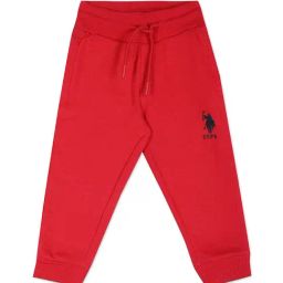U.S. Polo Assn. Boys Red Solid Joggers-image-19