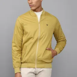 Men Yellow Solid Full Sleeves Casual Jacket-22