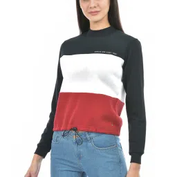 NUMERO UNO Multicolor Cotton Color-Block Sweatshirt image 3