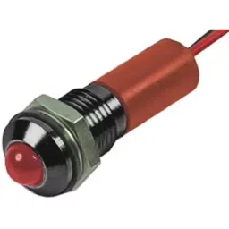 RS PRO Red Panel Mount Indicator 2V DC, Mounting Hole Size 8 mm, Termination Type Lead Wires, IP Rating IP67, Model No 7239390-11