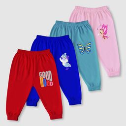 YK Infants Pack Of 4 Printed Cotton Relaxed-Fit Joggers-image-80