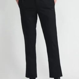 Arrow Black Slim Fit Self Pattern Trousers-picture-23