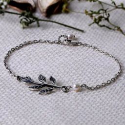 GIVA 925 Oxidized Silver Leaf Bracelet for Women & Girls-45
