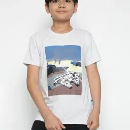 Lil Tomatoes Kids Grey Printed T-Shirt-image-41