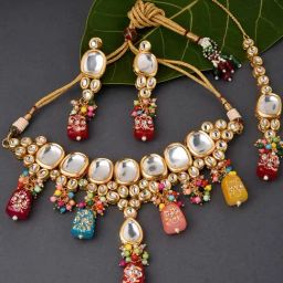 Fida Bridal Ethnic Multicolor Jewellery Set-22