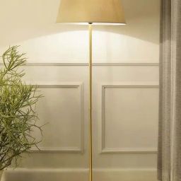 Kapoor E Illuminations Maserlo Shine Brass Metal Single Light Floor Lamp-image-54