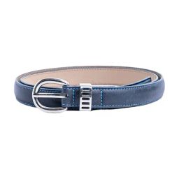 James Aston Blue Italian Leather Formal Belt for Women-image-25