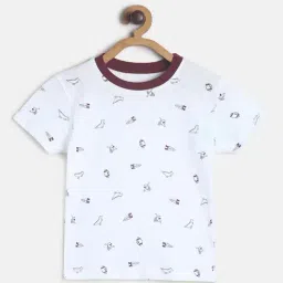 MINIKLUB Kids White Printed T-Shirt-image-75