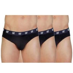 CR7 Black Comfort Fit Basic Briefs - Pack of 3-picture-35
