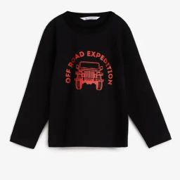 Campana Black Cotton Printed T-Shirts-image-65