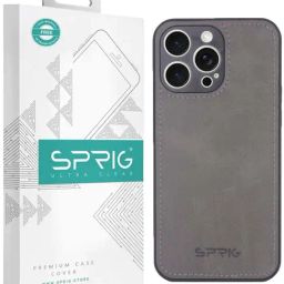 Sprig Matte Leather Back Cover for APPLE iPhone 15 Pro Max (Grey)-picture-42