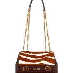 Guess Zebra Sestri Animal Effect Shoulder Bag-44