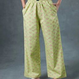 Bewakoof Light Green Printed Cotton Pyjamas-picture-9