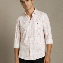 Louis Philippe White Slim Fit Checks Shirt-picture-22