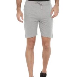 Force NXT Grey Melange Cotton Regular Fit Shorts-image-55