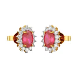 Joyalukkas 18k (750) Purity Rose Gold Ruby Brilliance Diamond Earrings-image-42