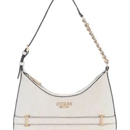 Guess Off White Zarela Logo Hobo Bag-17