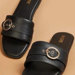 Code by Lifestyle Women's Black Casual Sandals-7