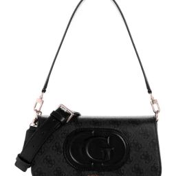 Guess Coal & Black Eco Mietta Logo Shoulder Bag-17
