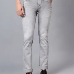 Cantabil Grey Regular Fit Jeans-image-18