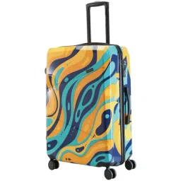 Nasher Miles Manali Hard-sided Polycarbonate Check-in Orange Multicolor 28 inch |75cm Trolley bag-image-49