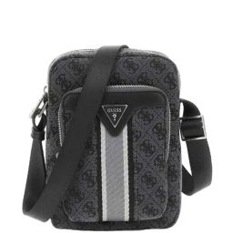 Guess Grey Milano Self Design Cross Body Bag-image-24