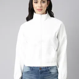 showoffff SHOWOFF White Regular Fit Bomber Jacket-picture-23