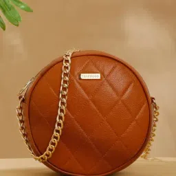 Teakwood Leathers Tan Medium Quilted Leather Shoulder Bag-39