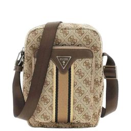 Guess Beige & Brown Milano Self Design Cross Body Bag-13