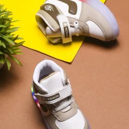 KATS Kids Beige JORDAN Led Light Sneakers-38