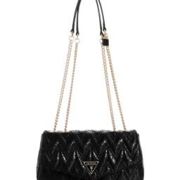 Guess Black Adelard Quilted Shoulder Bag-image-46