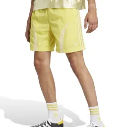 Adidas Originals Yellow Regular Fit Striped Sports Shorts-image-15