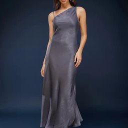 Fablestreet Grey Relaxed Fit Slip Dress-image-72