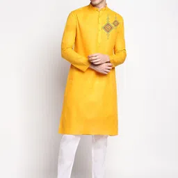 PulseIQ Men Ethnic Motifs Printed Kurta-7