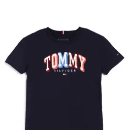 Tommy Hilfiger Kids Navy Embroidered T-Shirt-picture-8