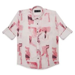 Cavio Kids Pink Printed Shirt-image-75