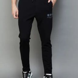 SmileyWorld Black Regular Fit Trackpants-image-11