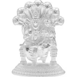 Sri Jagdamba Pearls 800 Silver Lakshmi Narasimha Swamy Idol with Aadisesha - 45 gm-image-40