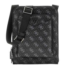 Guess Black Siena Flat Printed Cross Body Bag-image-107