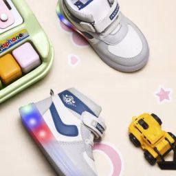 KATS Kids Sky Blue JORDAN Led Light Sneakers-74