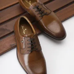 Louis Philippe Men's Brown Derby Shoes-picture-23