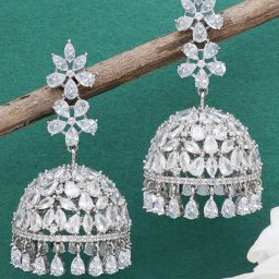 Karatcart White Drop Earrings for Women-42
