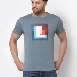 Red Tape Blue Cotton Regular Fit Printed T-Shirt-image-51
