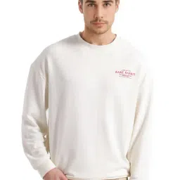 Rare Rabbit Off White Boxy Fit Typography Sweatshirt-image-49